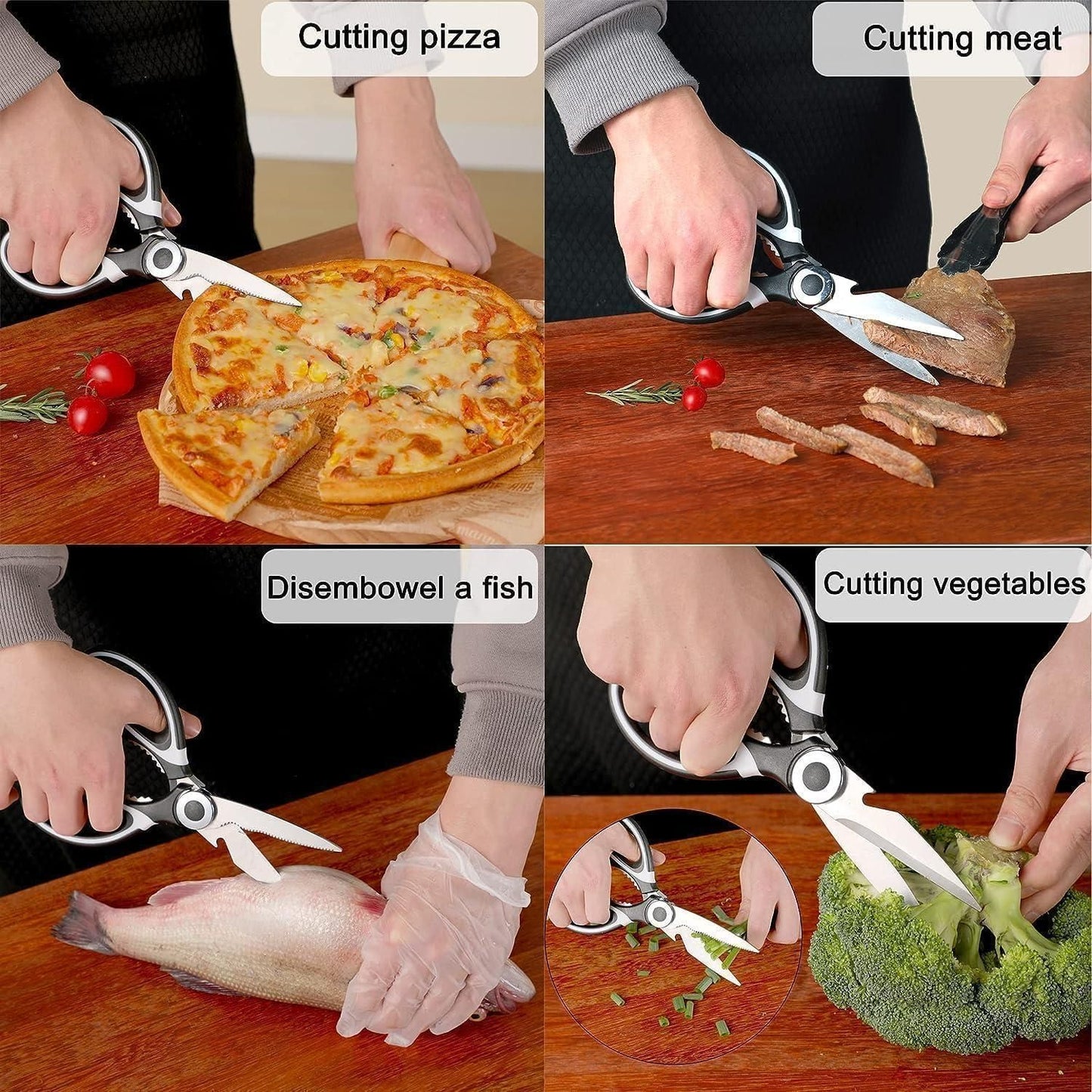 Multi-Kitchen Scissors - Chicken, Vegetable Cutter & Bottle Openers Tools