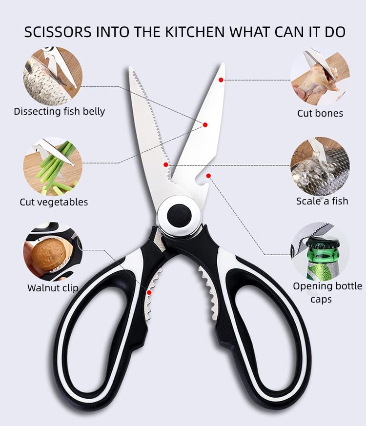 Multi-Kitchen Scissors - Chicken, Vegetable Cutter & Bottle Openers Tools