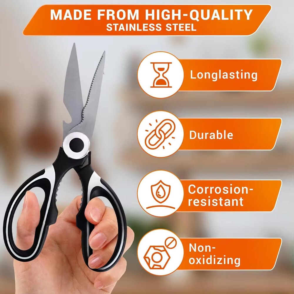 Multi-Kitchen Scissors - Chicken, Vegetable Cutter & Bottle Openers Tools